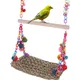 Parrot Swing Toy Wood Hanging Parrot Climbing Net Relieve Boredom Parakeets Budgie Birds Toy Pet