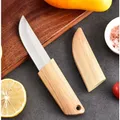 Stainless Steel Small Knife Fruit Knife Wooden Handle Kitchen Utility Knife Fruit Cutting Knife