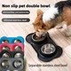 Antislip Double Dog Bowl With Silicone Mat Durable Stainless Steel Water Food Feeder Pet Feeding