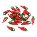 Red Hot Pepper Lampwork Pendants Handmade Glass Beads Charms for Hanging Earrings Necklace Element