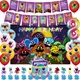 Smiling Critters Birthday Party Supplies Balloon Banner Tableware Cake Topper Party Decoration Baby