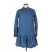 Draper James Casual Dress - Mini: Blue Print Dresses - Women's Size 14