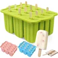 Popsicles Molds 12 Pieces Silicone Popsicle Maker Molds Food Grade Ice Molds With Ice Cream 50