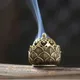 Retro Copper Lotus Pocket Hollow Out Incense Sticks Burner Brass Incense Holder With Cover
