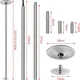 45mm Professional Stripper Pole Dance Spin Pole Removable Bar Home Fitness Exercise Training Pole