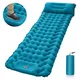 Outdoor Sleeping Pad Camping Inflatable Mattress with Pillows Travel Mat Folding Bed Ultralight Air