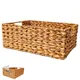 Woven Storage Basket Shelves Laundry Baskets Toy Natural Wicker Hyacinth Storage Basket Handle