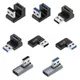 90 Degree USB 3.0 Male to Female Right Angle Extension Adapter USB Upward Elbow Adapter 10Gbps For