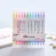 Bview Art 12/24 Colors Double Headed Highlighter Pen Set Fluorescent Markers Highlighters Pen For