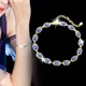 LEEKER Lucky Enamel Blue evil eye Bracelets For Women Gold Silver Color Cubic Zirconia bracelet