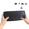 Mini Ergonomic Keyboard Trackball Air Mouse 1200dpi Function TV 2.4G Wireless Keyboard with