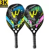 Racchetta da Beach Tennis 3K Camewin Full Carbon Fiber Rough Surface Outdoor Sports Ball Racket per