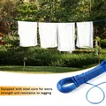 20M Long Rope Drying Clothes Washing Lines Hangers Steel Wire Lines PVC Camping Outdoors Garden