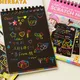 HERBATA Scratch note Black cardboard Creative DIY draw sketch notes for kids toy notebook zakka