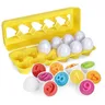 I giocattoli per bambini Montessori abbinano la geometria del Puzzle dell'uovo che abbina i