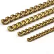 1 Meter Solid Brass Flat Head Bags Chain Open Curb Link Necklace Wheat Chain None-polished Bags