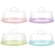 Portable Plastic Round Cake Box Cupcake Dessert Container for Case Sealing Handheld for Carrier