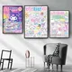 1pc Sanrio Kuromi Hello Kitty Magazine Poster Stickers Art Wall Murals Decor Game Room Decor Gifts