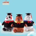 Original We Bare Bears Plush Toys Graduation Season Panda Doll Dr. Cap Soft Stuffed Dolls Plushies