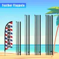 Feather Flag Poles Only Pole Without Bases Swoop Flagpole Kit Aluminum Sport Club Advertising