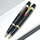 Luxury Bohemies Black Resin Mini Ballpoint Pen MB Portable Short Travel Office School Writing Ball