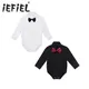 Toddler Infant Baby Boys 1ST Formal Gentleman Shirt Romper Jumpsuit with Black Bow Tie for 3-24