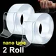 1/2Rolls Nano Tape Double Sided Tape Transparent Reusable Waterproof Adhesive Tapes Cleanable