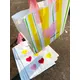 10pcs 9.84 * * 3.15 * 11.81inch Thank You Gift Plastic Tote Bag Love Design Vertical Stripe