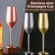 Stainless Steel Copper Cup Champagne Flutes 220ML Cocktail Cup Metal Wine Glass Bar Restaurant Beer