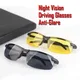 Night Vision Glasses Men Anti-Glare Driving Half Frame Sunglasses for Driver Outdoor Sport Goggles
