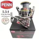 PENN High Max Drag 25KG Fishing Reel with 5.5:1 Gear Ratio and XE1000-7000 Model，Gift Fishing Line