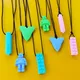 Sensory Chew Necklaces(2 Pack) for Kids with Teething ADHD Autism Biting Needs Oral Motor Chewy