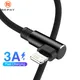 90 Degree Fast Charging USB Charger Cable For iPhone 11 12 13 14 Pro X XR Max SE 2 6 7 8 Plus iPad