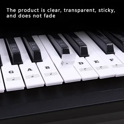37/49/54/61/88 Key Piano Sticker Piano Keyboard Sticker Removable Electronic Keyboard Piano Sticker