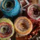 50g/Ball Maillard Style Rainbow Wool Yarn Soft Cake Yarn for Hat Scarf Striped Sweater DIY Knitting