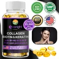 Biotin Hyaluronic Acid Collagen Keratin –25000mcg Hair Growth Vitamins for Men & Women – Nails &