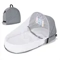 Portable Baby Nest Bed for Boys Girls Travel Crib with Mosquito Net Foldable Baby Nest Newborn