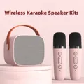Mini Karaoke Machine for Kids and Adults Portable Speaker With 1-2 Wireless Microphone for Home KTV