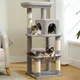 116cm High Cat Tree 5-Tier Cat Tower Durable Metal Hammock (44x39cm) Oversized Perch (47x33cm) 4