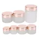 1 Piece 5/10/15/20/30/50/100g Frost Glass Cream Bottle with Rose Gold Lid Face/Hand Cream Mask