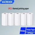 Mini Printer Paper Non-adhesive Thermal Paper 57mm Label Sticker Pocket Printer Kids Instant Photo