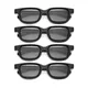 4Pcs Polarized Passive 3D Glasses for 3D TV Real 3D Cinemas for Sony Panasonic 3D Gaming and TV