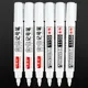 1/6pcs Permanent For Metal White Marker Pen Oily Waterproof Plastic Gel Pen Writing Drawing Graffiti