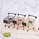 Cute Mini Shopping Cart Kids Toys Simulation Supermarket Handcart Storage Kids Gifts Toy Craft Decor