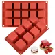 3D Square Silicone Mold Mousse Cake Baking Moulds Soap Candle Jelly Brownie Cheesecake Chocolate