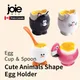 joie Egg Cup ＆ Spoon Egg Cup Plastic Egg Tray Creative Egg Holder Cute Home Tableware for Cooked