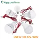 Kaguyhime DC 12V / USB 5V / E27 220V LED Camping Fishing Emergency Portable Ring Hang Light Lamp