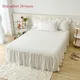 White Bed Skirt Lace Ruffled Bed Skirt 1pcs Sheet Bed Cover Bed Skirt Non-slip Mattress Cover