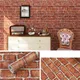 45cm Retro Red-brown Brick Pattern Self-adhesive Waterproof PVC Wallpaper Home Decoration Living