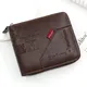 Men's Wallet Made of PU Wax Oil Skin Purse for Men Coin Purse Short Male Card Holder Wallets Zipper